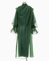 Shimmering Draped Dress - green