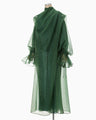 Shimmering Draped Dress - green