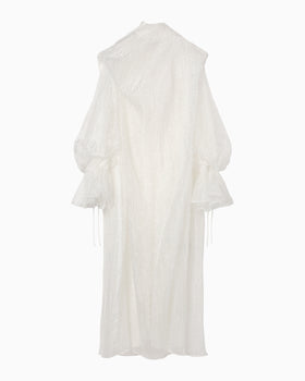 Shimmering Draped Dress - white