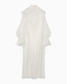 Shimmering Draped Dress - white