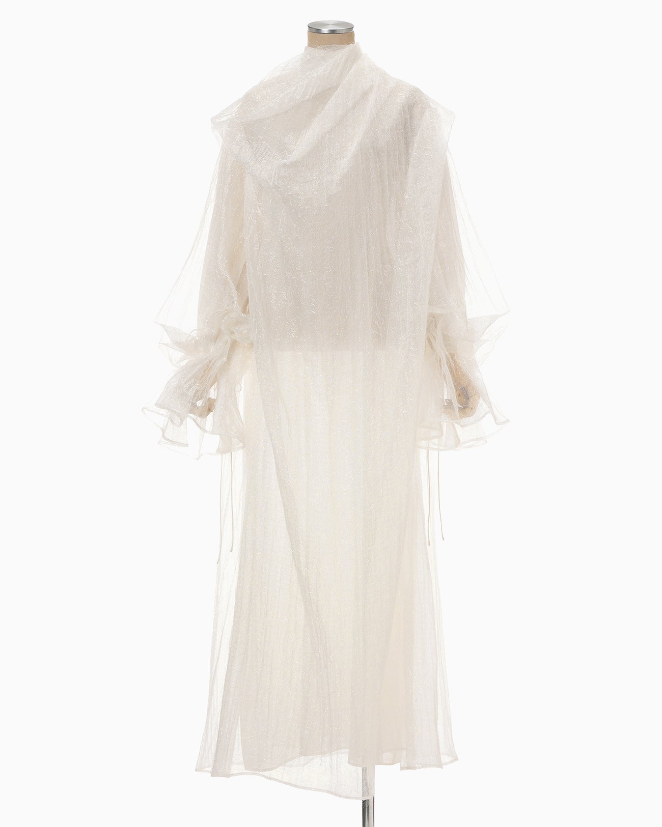 Shimmering Draped Dress - white - Mame Kurogouchi