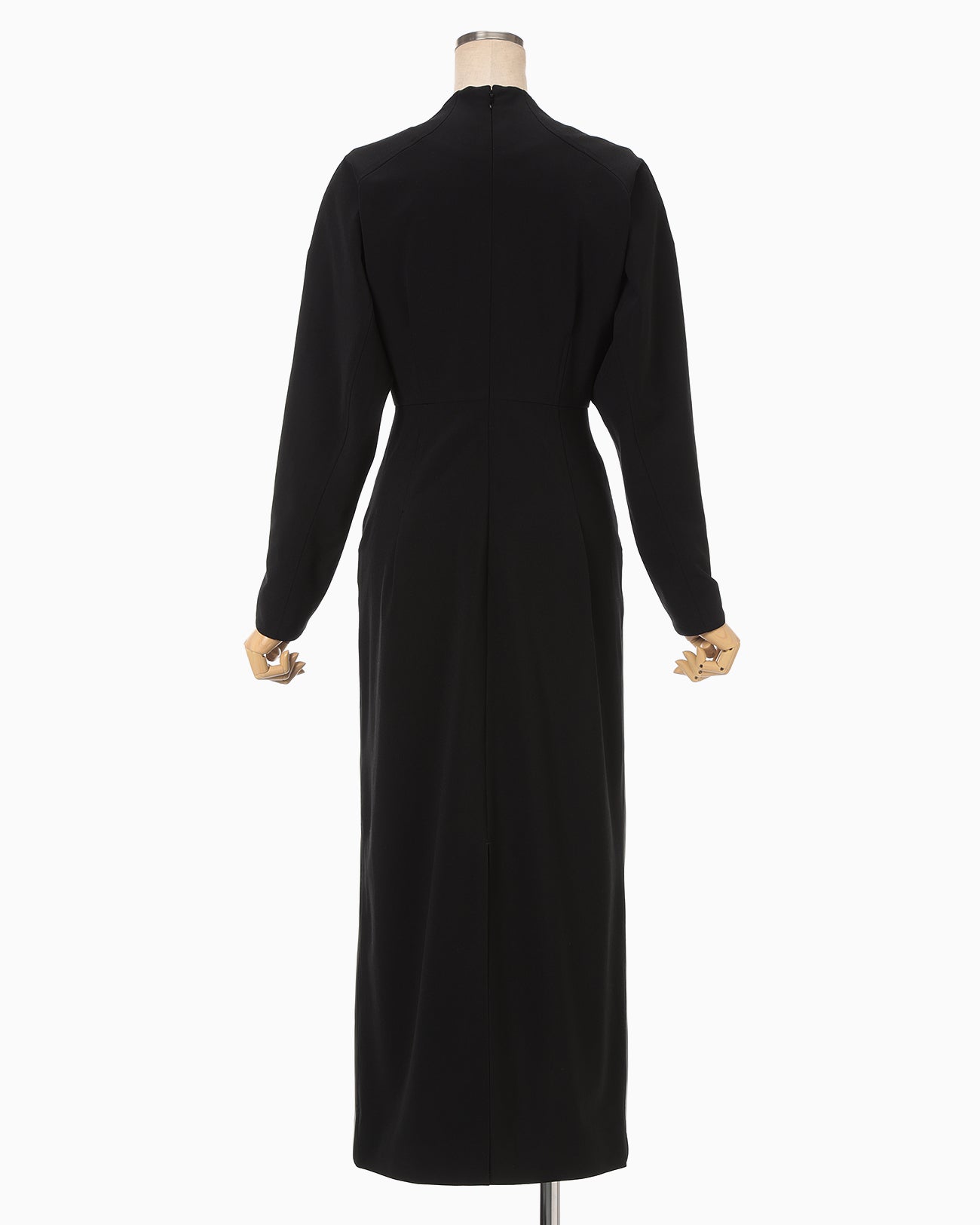 Wool Triacetate Lined Dress - black - Mame Kurogouchi