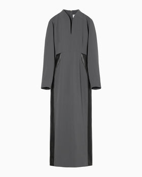 Wool Triacetate Lined Dress - grey