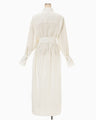 Floral Jacquard Shirt Dress - ecru