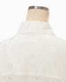 Floral Jacquard Shirt Dress - ecru