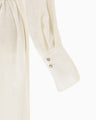 Floral Jacquard Shirt Dress - ecru