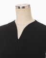 Triacetate Tule Lace Sleeve Dress - black
