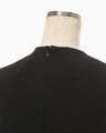 Triacetate Tule Lace Sleeve Dress - black