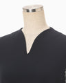 Triacetate Tule Lace Sleeve Dress - navy