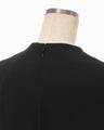 Triacetate 3D Floral Embroidery Dress - black