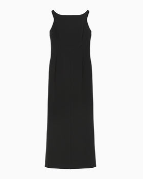 Triacetate Sleeveless Dress - black