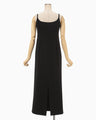 Triacetate Sleeveless Dress - black