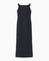 Triacetate Sleeveless Dress - navy