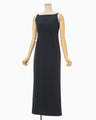 Triacetate Sleeveless Dress - navy