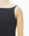 Triacetate Sleeveless Dress - navy
