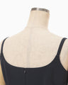 Triacetate Sleeveless Dress - navy