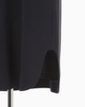 Triacetate Embroidery Neck Dress - navy