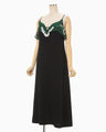 Triacetate Embroidery Camisole Dress - black