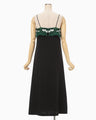 Triacetate Embroidery Camisole Dress - black