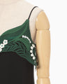 Triacetate Embroidery Camisole Dress - black