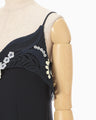 Triacetate Embroidery Camisole Dress - navy