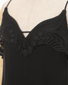 Triacetate Embroidery Camisole Dress - black × black