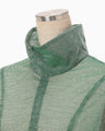 Floral Jacquard Sheer Anorak - green