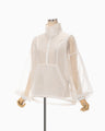 Floral Jacquard Sheer Anorak - white