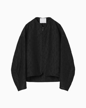 Arabesque Jacquard Short Jacket - black