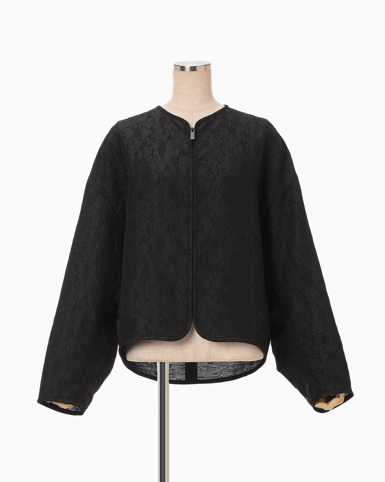 Arabesque Jacquard Short Jacket - black - Mame Kurogouchi