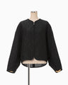 Arabesque Jacquard Short Jacket - black