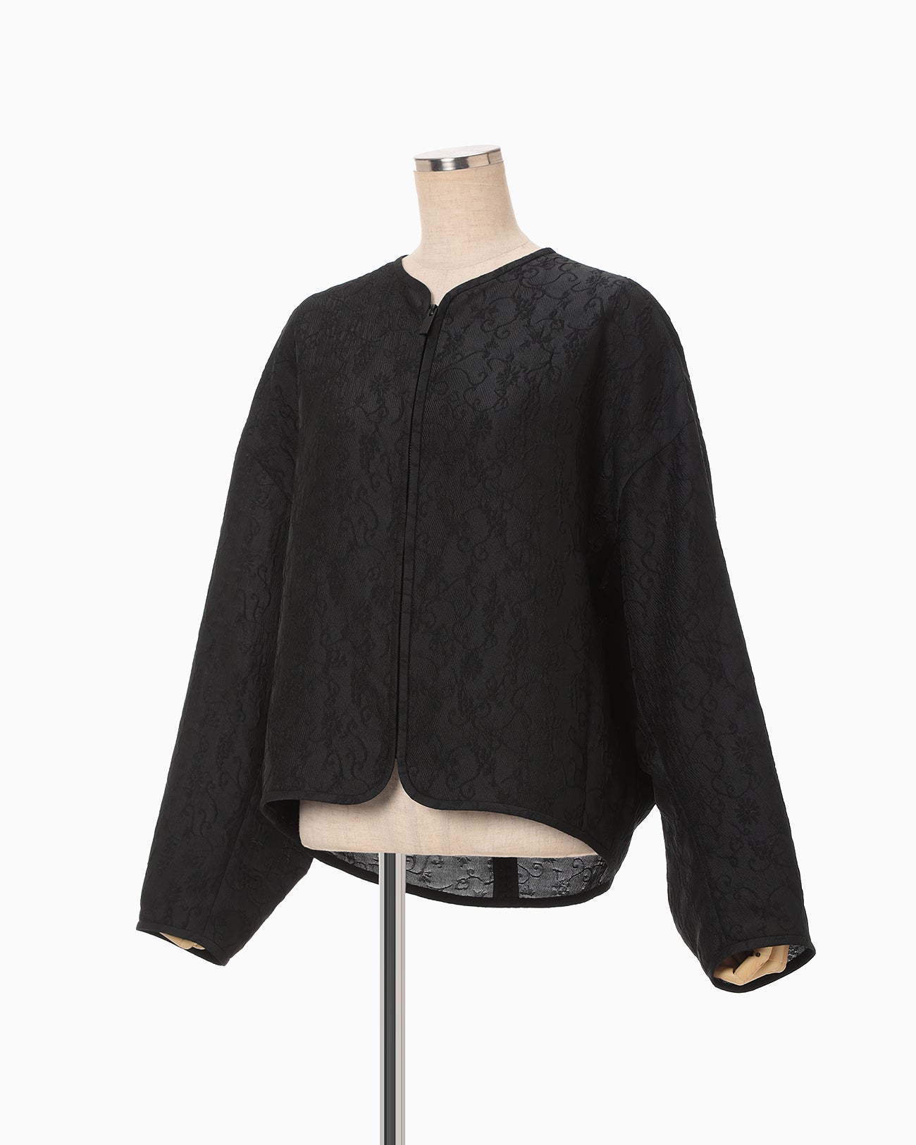 Arabesque Jacquard Short Jacket - black - Mame Kurogouchi