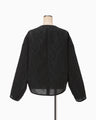 Arabesque Jacquard Short Jacket - black