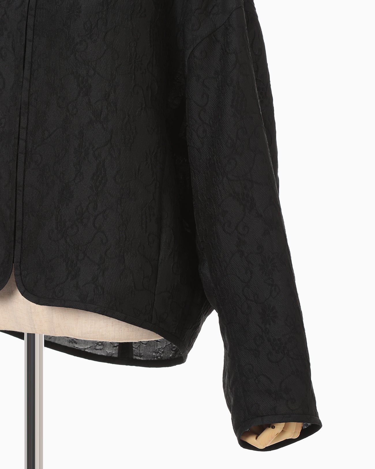 Arabesque Jacquard Short Jacket - black - Mame Kurogouchi