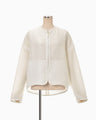 Arabesque Jacquard Short Jacket - white