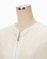 Arabesque Jacquard Short Jacket - white