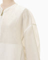 Arabesque Jacquard Short Jacket - white