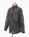 Washi Print Sheer Jacket - black