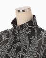 Washi Print Sheer Jacket - black