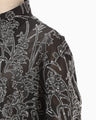 Washi Print Sheer Jacket - black