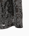Washi Print Sheer Jacket - black