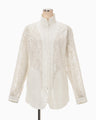 Washi Print Sheer Jacket - white