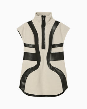 Wool Boa Vest - ecru
