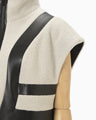 Wool Boa Vest - ecru