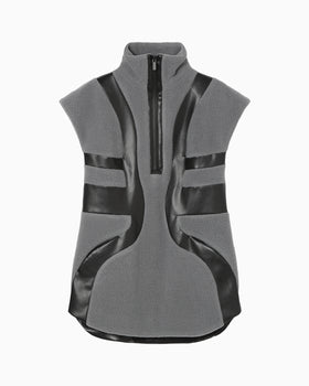 Wool Boa Vest - grey