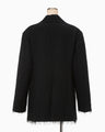 All-Over-Fringe Oversized Jacket - black