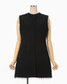 All-Over-Fringe Vest - black