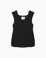 Floral Jacquard Quilting Vest - black