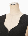 Floral Jacquard Quilting Vest - black