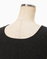 Floral Jacquard Quilting Vest - black